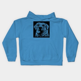 Yellow Lab with Ball Kids Hoodie